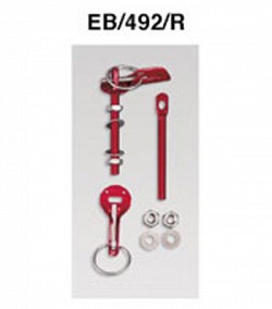 OMP EB/492/R Bonnet pins, stainless steel, red