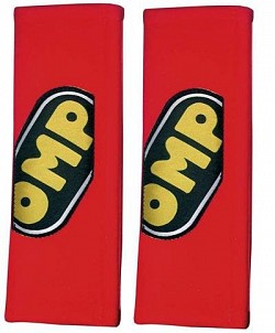OMP DB/450/3"/R Pair of seat belt pad, 3", red (not FIA)