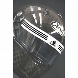 ADIDAS sticker for visor, white/black