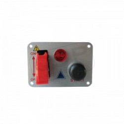 QSP QE6003 Панель зажигания (тумблер, кнопка старта, индикатор), алюминий, 95x65 мм