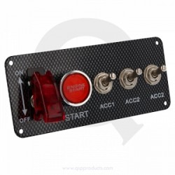 QSP Ignition panel (toggle-switch, start button, 3 toggle-switches), carbon fabrics