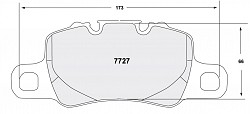 PFC 7727.11.18.44 Rear Brake Pads 11 CMPD 18mm PORSCHE 991 Cayman GT4 /GT3 /GT2