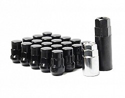MUTEKI 32925BP Lug nuts kit with lock nuts SR35 16+4 12x1.25 35mm Black (Close End)