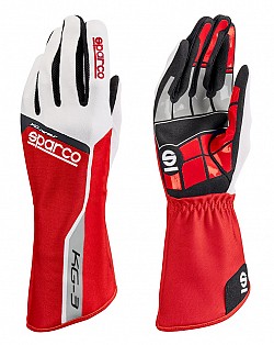 SPARCO 00255307RS Karting gloves TRACK KG-3, red, size 07
