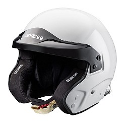 SPARCO 0033534L Шлем открытый для автоспорта (FIA) PRO RJ-3 (клипсы HANS), белый, р-р L