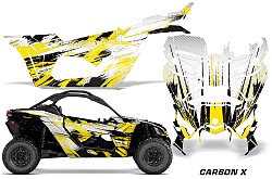AMR RACING 871CXYEL CAN-AM Maverick X3 Sticker set CARBON X Yellow