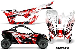 AMR RACING 871CXRED CAN-AM Maverick X3 Sticker set CARBON X Red