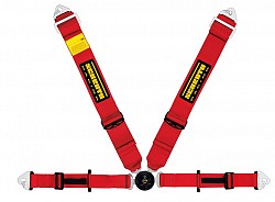 SCHROTH 20200 Seat belt 4-point left PROFI II asm and belt suspender (red)
