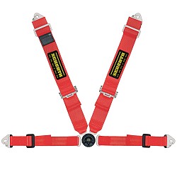 SCHROTH 91131-2 Seat belt 4-point left CLUBMAN II with asm (red) 50mm (2") Pull Up