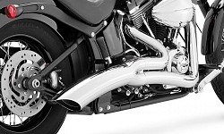 V&H 28019 BIG RADIUS 2-INTO-1 CHROME for Harley Davidson Softail
