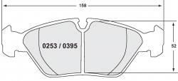 PFC 0395.06.20.44 Тормозные колодки перед для BMW M3 E30 (88-91), M5 E28 (80-87)