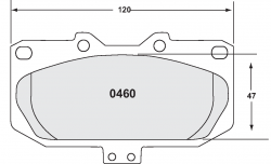 PFC 0460.11.15.44 Тормозные колодки RACE 11 CMPD 15MM передние для SUBARU Impreza WRX 99-01 incl Gp.