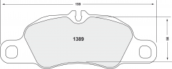 PFC 1389.08.17.44 Front brake pads RACE 08 CMPD 17mm PORSCHE 718/981 Boxster GTS 3.4/981c GTS