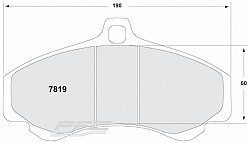 PFC 7819.08.19.44 Front brake pads RACE 08 CMPD 19mm PORSCHE 996 GT2/GT3 Mk2/997 GT3/Turbo