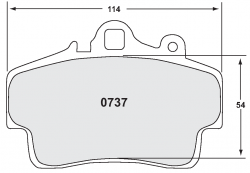 PFC 0737.08.16.44 Тормозные колодки передние RACE 08 CMPD 16mm для PORSCHE 987 2005-12 Boxster/Cayman