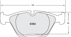 PFC 0394.11.20.44 Тормозные колодки передние RACE 11 CMPD 20mm для BMW 330i E46, M3 E36/E46, M5