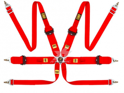 OMP DA806HSLF61 Safety harnesses (FIA) 806HSLF, 6 points 3-2"3"2", red