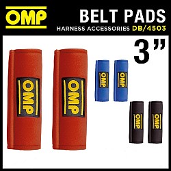 OMP DB/450/3/B Накладки на ремни (не огнеустойчивые, 3") SEAT BELT PADS, синий, 2 шт