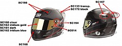 OMP SC169S Сменные накладки на щёки для шлема GP8 EVO/GP8 K, р-р S