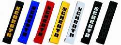 SCHROTH 00109 Накладки на ремень 2“ (50 mm) цвет фона черный / лого SCHROTH желтый