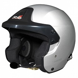STILO AA0110DG2M55 Trophy DES RALLY Racing helmet, open face, intercom, HANS, FIA, silver, size 55