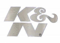 K&N 89-0003 Decal/Sticker Die Cut ChromeDECAL; DIE CUT, 2-1/4" X 1-1/8", CHROME
