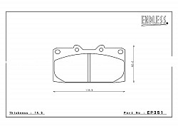 ENDLESS EP351CCRg Front brake pads for SUBARU IMPREZA WRX (GDA)/NISSAN S13/S14