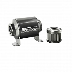 DEATSCHWERKS 8-03-070-010K In-line fuel filter element and housing kit, stainless steel 10 micron,-8