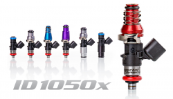 INJECTOR DYNAMICS 1050.60.14.14B.8 Injectors set ID1050x for FORD 2011+ FORD Mustang GT 5.0L Coyote applications. 14 mm adaptor top. Direct plug-in. Set of 8.