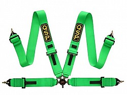 QSP QRB334 GREEN Safety harness Budget (3+3"), FIA, 4 point, green