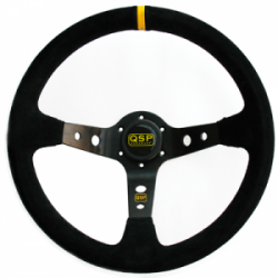 QSP QS.S90Z3 Suede wheel, 350mm, offset 90mm, 3-spoke, black