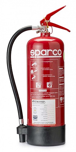 SPARCO 01497BSP6 Огнетушитель стальной BOX/GARAGE/PIT LANE, 6 литров, пена