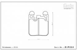 ENDLESS EIP224MX72Plus Тормозные колодки задние для BMW F20, F30 (M-Perf.), F80M3, F82 M4 (чугун)