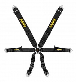 SCHROTH 94540-0 Safety belt 6-point PROFI 3x2 Pull-up (black)