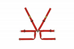 OMP DA0206HSL061 Safety harness Formula Pull Up, 6 point, 2", alum adjusters, FIA 8853-2016, red