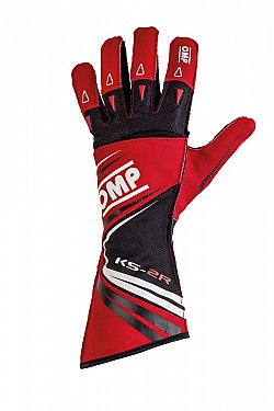 OMP KK02747060006 Karting gloves KS-2R children, Red/black, size 6