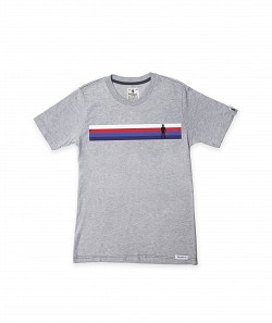 OMP RS/TS/0017/080_m T-shirt Crew Neck Short Sleeves Stripe RS Heather Grey size M