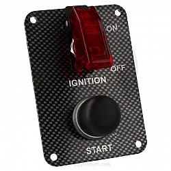 QSP QE6009C Startpanel Carbonlook Ignition + Start, 95x65 mm