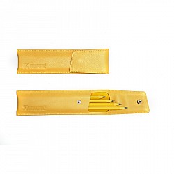 AKRAPOVIC 801724 Футляр кожаный для карандашей желтый