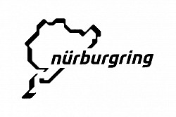 NURBURGRING 151100901035 Sticker Logo 12 cm Black