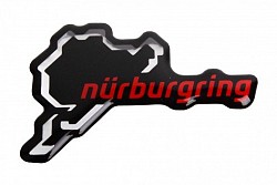 NURBURGRING 151101303018 Наклейка Logo 3D 6 cm черный красный