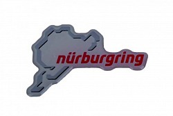 NURBURGRING 151101307018 Наклейка Logo 3D 6 cm Silver / красный