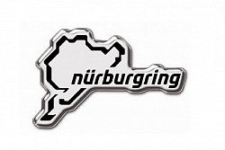 NURBURGRING 151101308018 Наклейка Logo 3D 6 cm серебрянная/черная