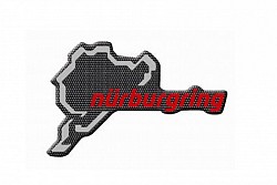 NURBURGRING 151101312018 Наклейка Logo 3D 6 cm Carbon / Silver