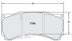 PFC 7790.331.25.44 Front brake pads RACE 331 CMPD 25mm BMW M3 GT4 (AP Racing CP9660)