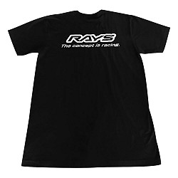 RAYS RAYSCON2019TSBL T-SHIRT RAYS "The Concept is Racing" LARGE BLACK