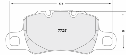 PFC 7727.332.18.44 Тормозные колодки задние 332 CMPD 18mm для PORSCHE 991 Cayman GT4 /GT3 /GT2 (street car no PCCB)
