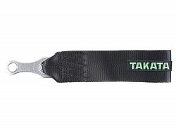 TAKATA 78009-0 Tow Strap with bolt-on 7/16 hardware - length 17 cm, black