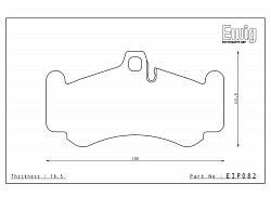 ENDLESS EIP082CCRg_Ch Тормозные колодки передние для PORSCHE 911(996) GT2/GT3 (фаска)