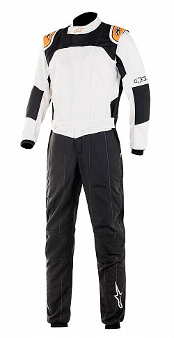 ALPINESTARS 3354020_1241_48 GP TECH v3 Racing suit, FIA 8856-2018, black/white/orange, size 48